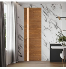 18 VE-H натуральный шпон Espresso 35M профиль Золото вставка Бежевый лак ProfilDoors Orange