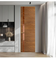 18 VE-H натуральный шпон Espresso 35M профиль Золото вставка Зеркало Bronza ProfilDoors Orange