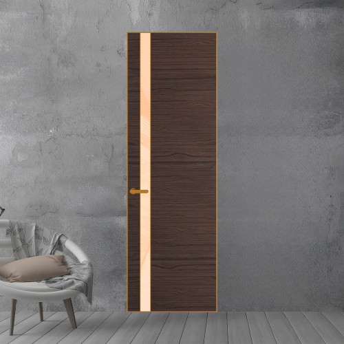 18 VE-H натуральный шпон Espresso 360M профиль Бронза вставка Бежевый лак ProfilDoors Orange