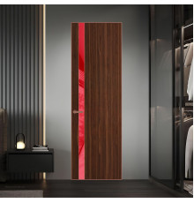 18 VE-V натуральный шпон Albero 1294M профиль Медь вставка Красный лак ProfilDoors Orange
