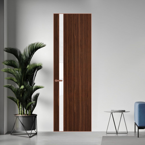 18 VE-V натуральный шпон Albero 1294M профиль Медь вставка Лак классик ProfilDoors Orange