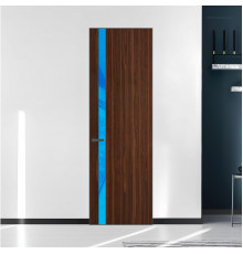 18 VE-V натуральный шпон Albero 1294M профиль Серая ночь вставка Голубой лак ProfilDoors Orange