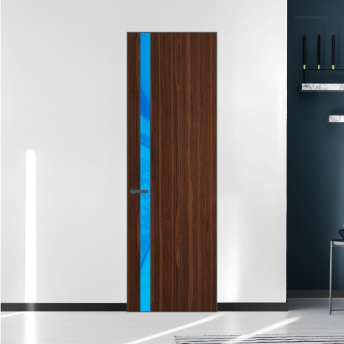 18 VE-V натуральный шпон Albero 1294M профиль Серая ночь вставка Голубой лак ProfilDoors Orange