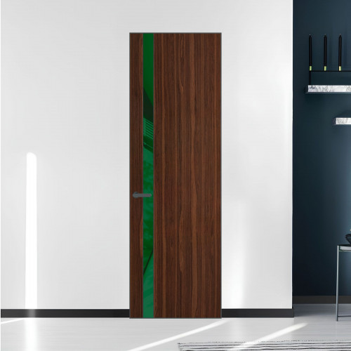18 VE-V натуральный шпон Albero 1294M профиль Серая ночь вставка Желтый лак ProfilDoors Orange