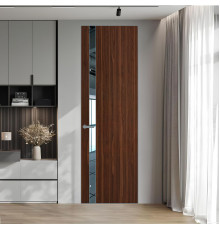 18 VE-V натуральный шпон Albero 1294M профиль Серебро вставка Зеркало ProfilDoors Orange