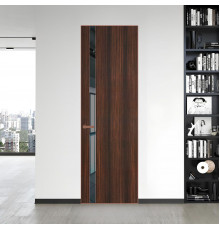 18 VE-V натуральный шпон Albero 1398S профиль Медь вставка Зеркало Grey ProfilDoors Orange