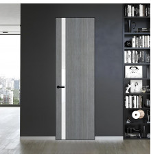 18 VE-V натуральный шпон Bianche Notti 01Q профиль Черный матовый вставка Лак классик ProfilDoors Orange