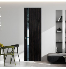 18 VE-V натуральный шпон Espresso 1042S профиль Серебро вставка Зеркало ProfilDoors Orange