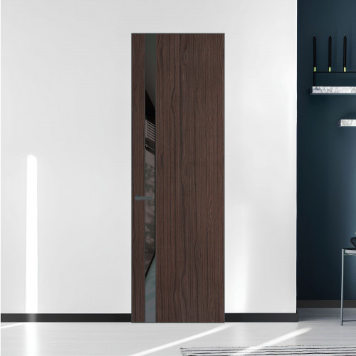 18 VE-V натуральный шпон Espresso 360M профиль Серая ночь вставка Графит лак ProfilDoors Orange