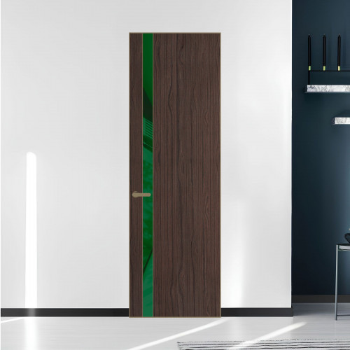 18 VE-V натуральный шпон Espresso 360M профиль Шампань вставка Желтый лак ProfilDoors Orange