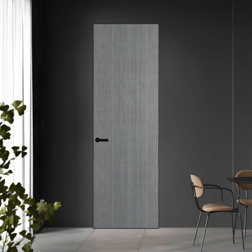 1 VE-V натуральный шпон Bianche Notti 01Q профиль Черный матовый ProfilDoors Orange
