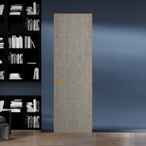 11 VE-V натуральный шпон Bianche Notti 08S профиль Бронза ProfilDoors Orange
