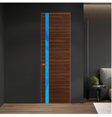 18 VE-H натуральный шпон Albero 1294M профиль Медь вставка Голубой лак ProfilDoors Orange