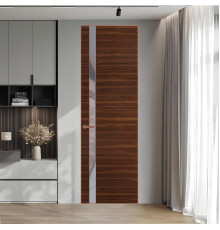 18 VE-H натуральный шпон Albero 1294M профиль Медь вставка Холодный серый лак ProfilDoors Orange