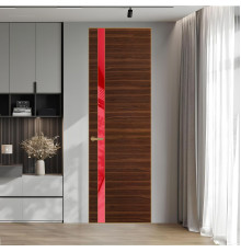 18 VE-H натуральный шпон Albero 1294M профиль Золото вставка Красный лак ProfilDoors Orange