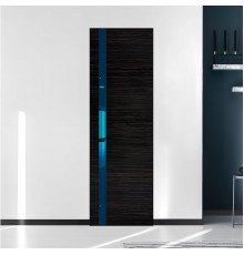 18 VE-H натуральный шпон Espresso 1042S профиль Черный муар вставка Зеркало Blue ProfilDoors Orange