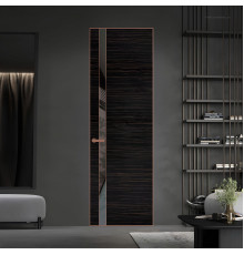 18 VE-H натуральный шпон Espresso 1042S профиль Медь вставка Графит лак ProfilDoors Orange