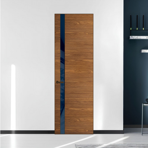 18 VE-H натуральный шпон Espresso 35M профиль Деорэ вставка Темно-синий лак ProfilDoors Orange