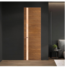 18 VE-H натуральный шпон Espresso 35M профиль Медь вставка Бежевый лак ProfilDoors Orange