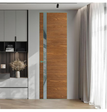18 VE-H натуральный шпон Espresso 35M профиль Зеленый воск вставка Темно-серый лак ProfilDoors Orange