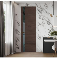 18 VE-H натуральный шпон Espresso 360M профиль Деорэ вставка Зеркало Grey ProfilDoors Orange