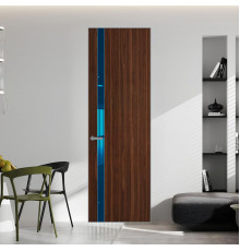 18 VE-V натуральный шпон Albero 1294M профиль Серебро вставка Зеркало Blue ProfilDoors Orange
