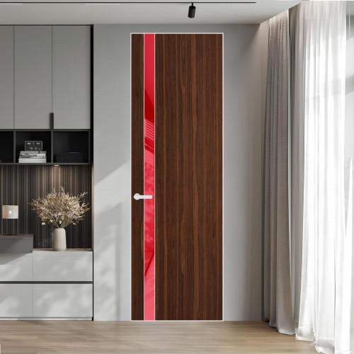 18 VE-V натуральный шпон Albero 1294M профиль Вайт вставка Красный лак ProfilDoors Orange