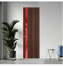 18 VE-V натуральный шпон Albero 1398S профиль Бронза вставка Красный лак ProfilDoors Orange
