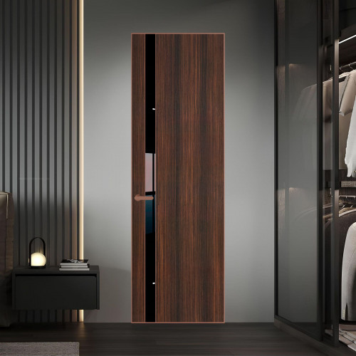 18 VE-V натуральный шпон Albero 1398S профиль Медь вставка Черный лак ProfilDoors Orange