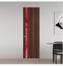 18 VE-V натуральный шпон Albero 1398S профиль Шампань вставка Красный лак ProfilDoors Orange