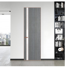 18 VE-V натуральный шпон Bianche Notti 01Q профиль Медь вставка Лак классик ProfilDoors Orange