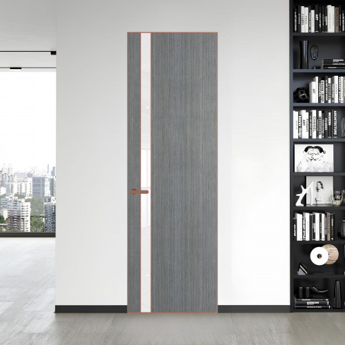 18 VE-V натуральный шпон Bianche Notti 01Q профиль Медь вставка Лак классик ProfilDoors Orange