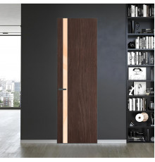 18 VE-V натуральный шпон Espresso 1386M профиль Серая ночь вставка Бежевый лак ProfilDoors Orange