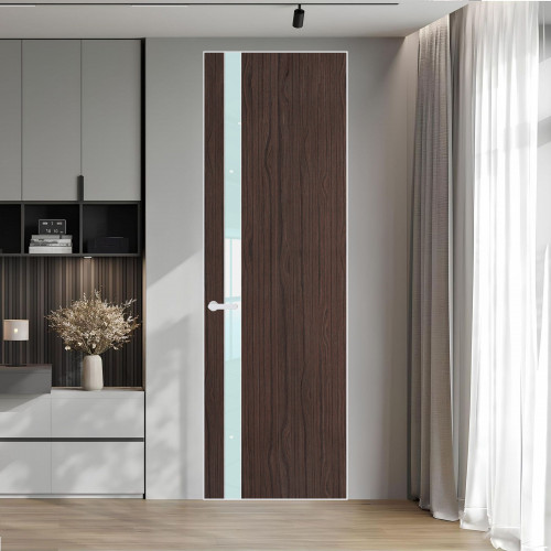 18 VE-V натуральный шпон Espresso 360M профиль Вайт вставка Белый лак ProfilDoors Orange