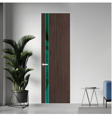 18 VE-V натуральный шпон Espresso 360M профиль Вайт вставка Зеленый лес лак ProfilDoors Orange