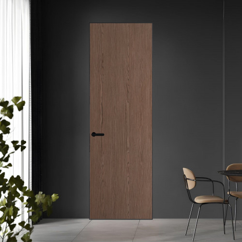 1 VE-V натуральный шпон Bianche Notti 822M профиль Черный матовый ProfilDoors Orange