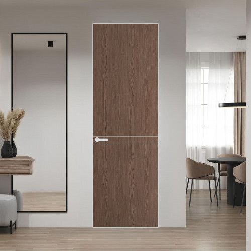 11 VE-V натуральный шпон Bianche Notti 822M профиль Вайт ProfilDoors Orange