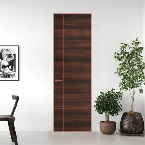 12 VE-H натуральный шпон Albero 1398S профиль Красный антрацит ProfilDoors Orange