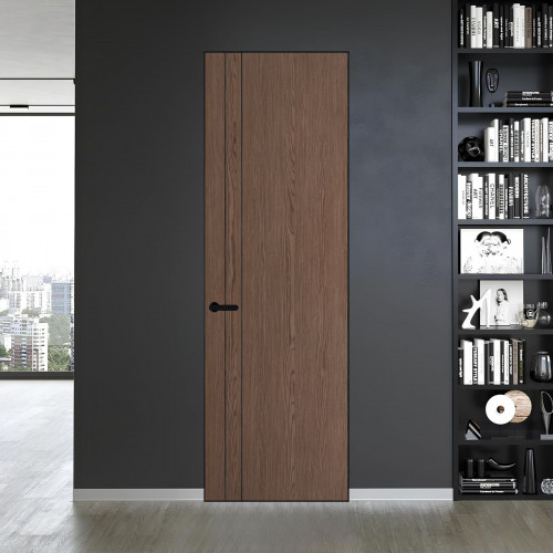 12 VE-V натуральный шпон Bianche Notti 822M профиль Черный муар ProfilDoors Orange