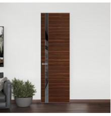 18 VE-H натуральный шпон Albero 1294M профиль Серебро вставка Графит лак ProfilDoors Orange