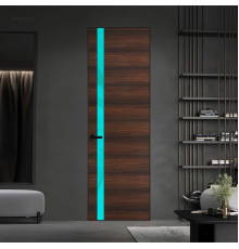 18 VE-H натуральный шпон Albero 1398S профиль Черный матовый вставка Мята лак ProfilDoors Orange