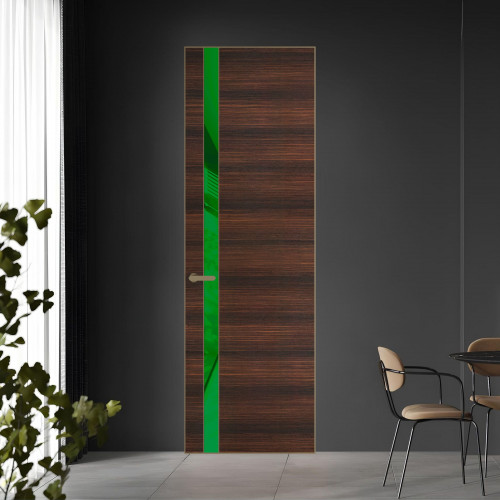 18 VE-H натуральный шпон Albero 1398S профиль Шампань вставка Светло-желтый лак ProfilDoors Orange