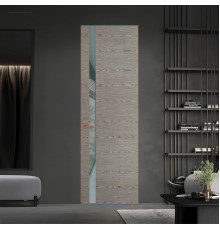 18 VE-H натуральный шпон Bianche Notti 08S профиль Медь вставка Темно-серый лак ProfilDoors Orange