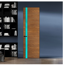 18 VE-H натуральный шпон Espresso 35M профиль Черный матовый вставка Мята лак ProfilDoors Orange