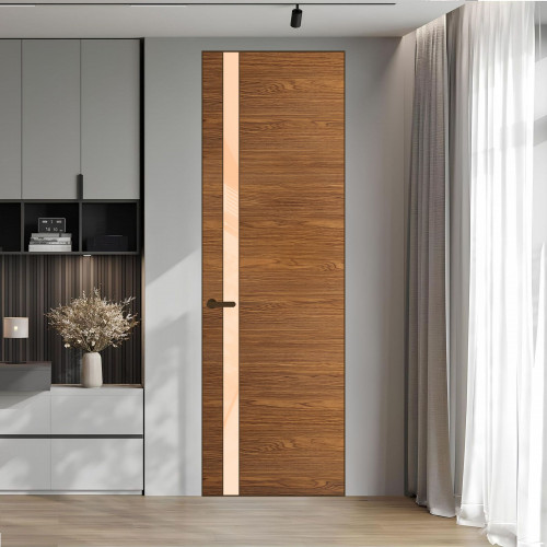 18 VE-H натуральный шпон Espresso 35M профиль Деорэ вставка Бежевый лак ProfilDoors Orange