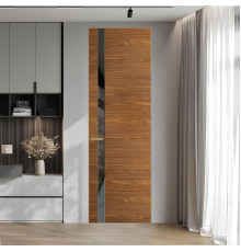 18 VE-H натуральный шпон Espresso 35M профиль Золото вставка Графит лак ProfilDoors Orange