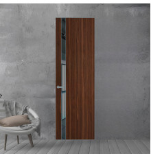 18 VE-V натуральный шпон Albero 1294M профиль Серебро вставка Зеркало Grey ProfilDoors Orange