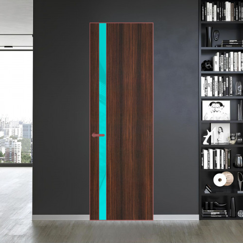 18 VE-V натуральный шпон Albero 1398S профиль Красный антрацит вставка Мята лак ProfilDoors Orange