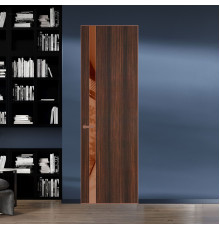 18 VE-V натуральный шпон Albero 1398S профиль Медь вставка Коричневая нуга лак ProfilDoors Orange