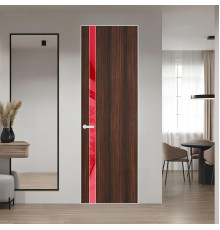 18 VE-V натуральный шпон Albero 1398S профиль Вайт вставка Красный лак ProfilDoors Orange